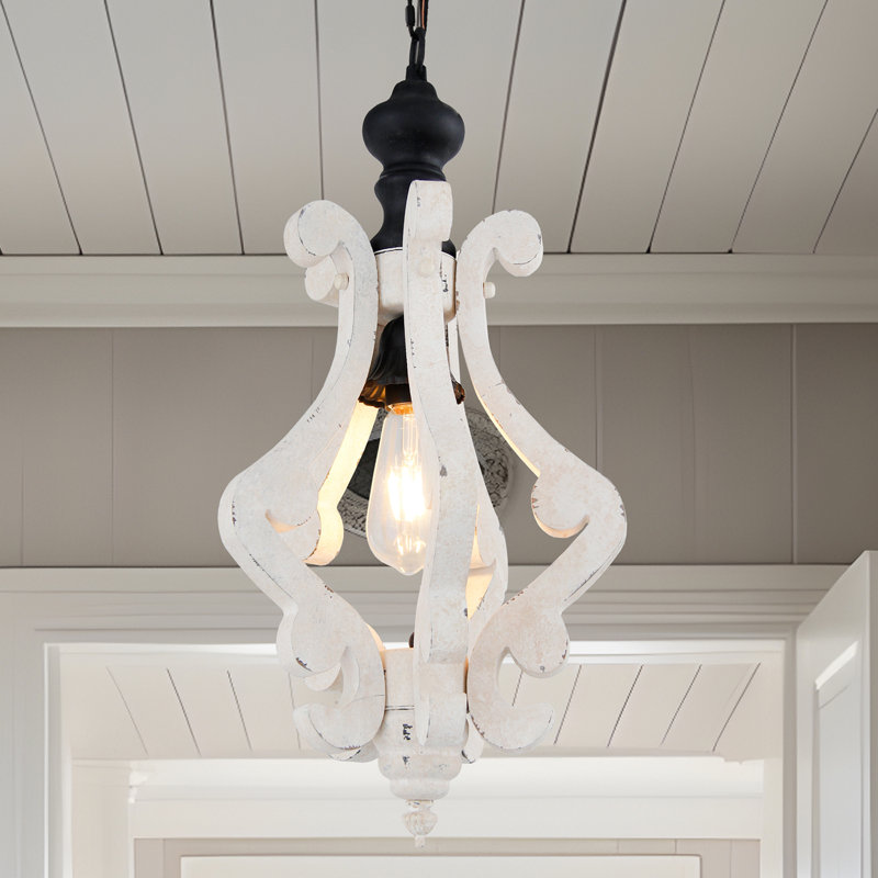 Wood and white pendant light cheap